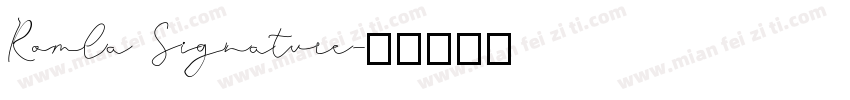 Romla Signature字体转换